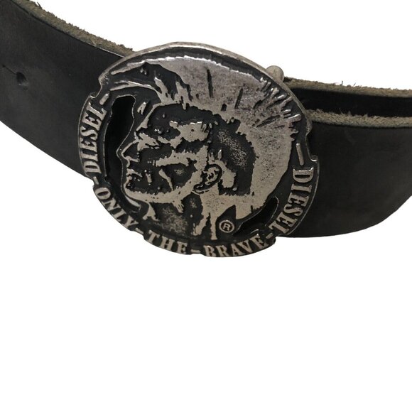 Sold Vintage Diesel Leather Punk Rock Mohawk Grunge Belt - Picture 2 of 8